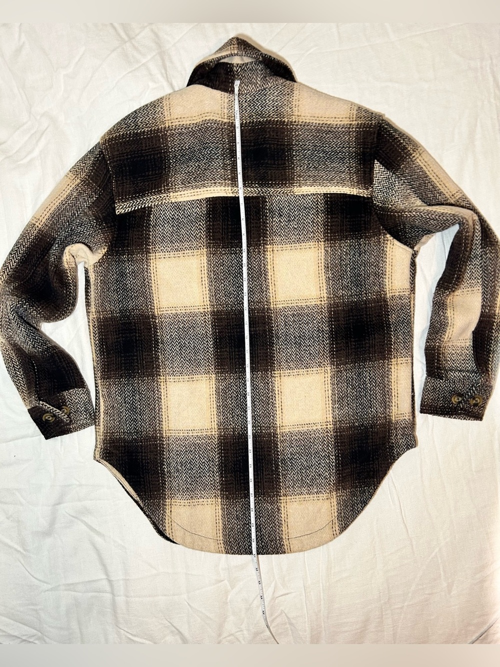 Buffalo David Bitton Plaid Shacket in Black & Tan - Picture 5 of 12